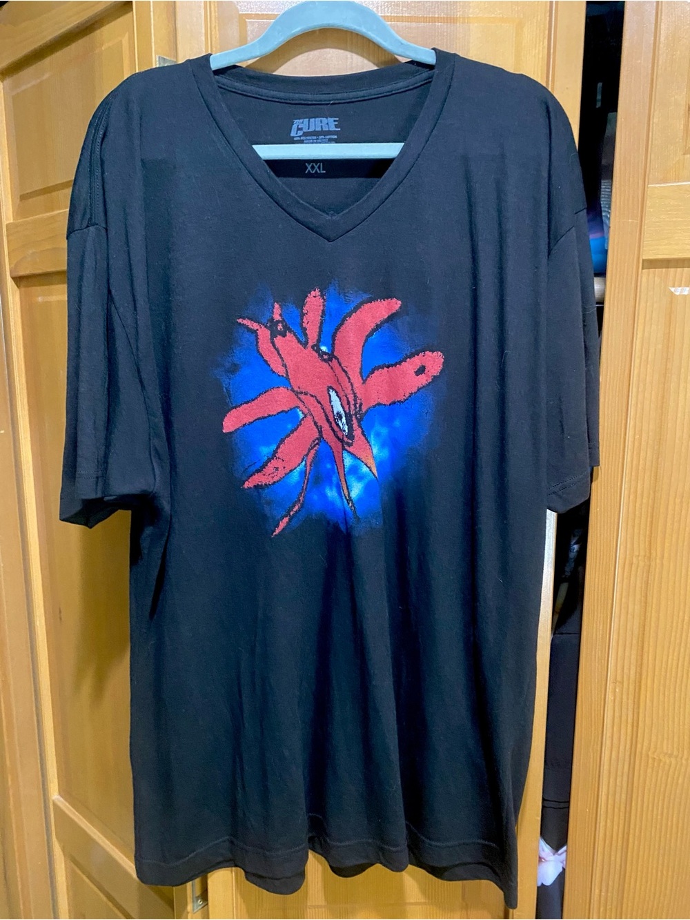 The Cure Wish Tour black V-Neck Graphic Men’s T-Shirt XXL